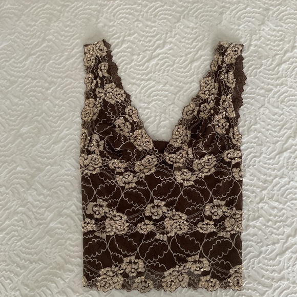 Blinc1000 Vintage Sequin Camisole Brown Small - Picture 3 of 12